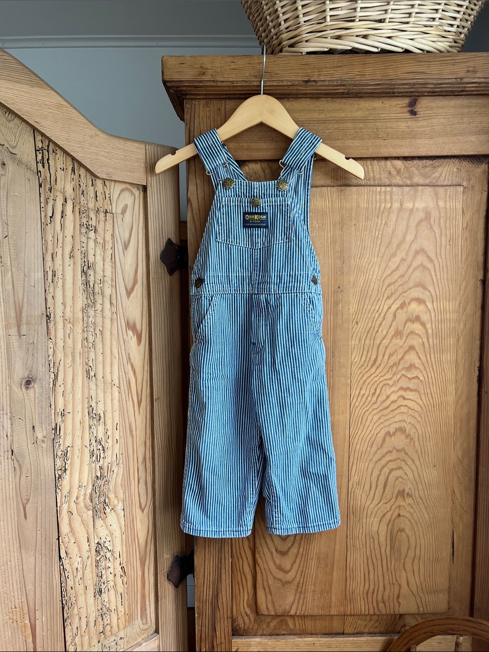 OshKosh B'gosh | Blue and White Stripe Kids Overalls
